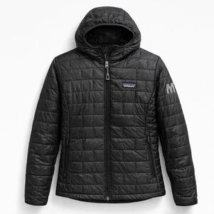 Patagonia Black Lightweight Hooded Puffer Jacket